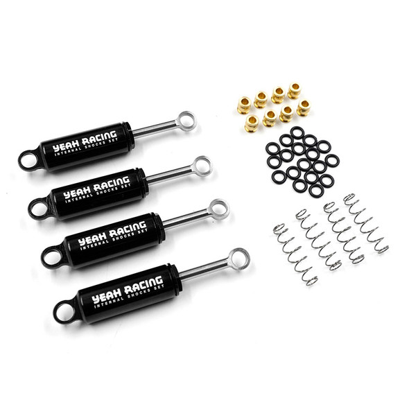 Yeah Racing TR4M-025BK Aluminum Internal Shocks Set Black Fits Traxxas TRX-4M