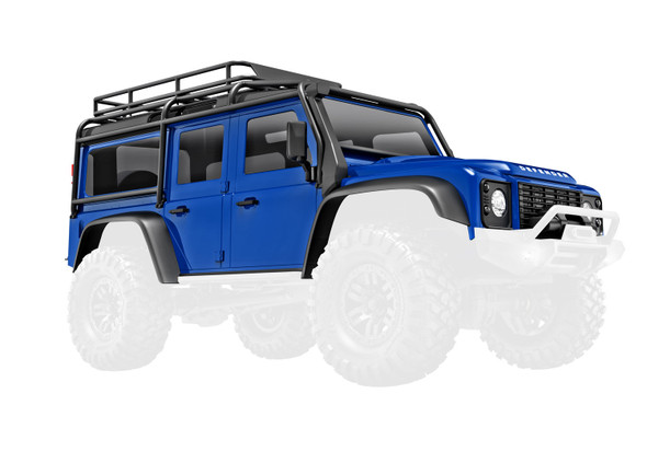 Traxxas 9712-BLUE Complete 1/18 Land Rover Defender Body Blue for TRX-4M