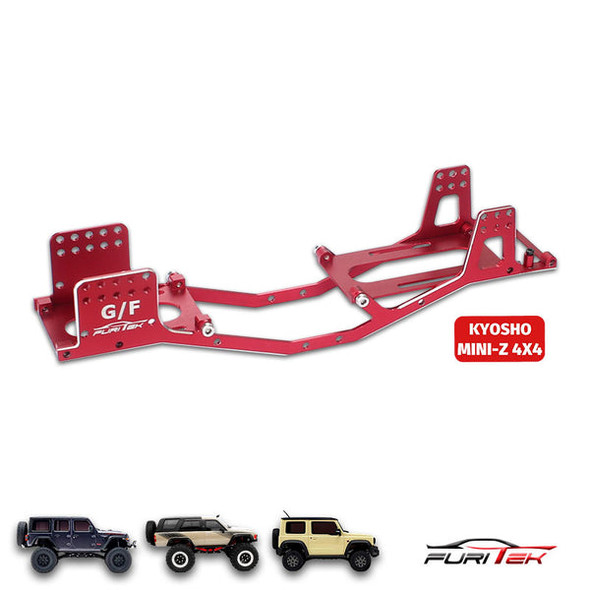 Furitek AKASHI Aluminum Frame for Kyosho 4x4 Crawlers - Red