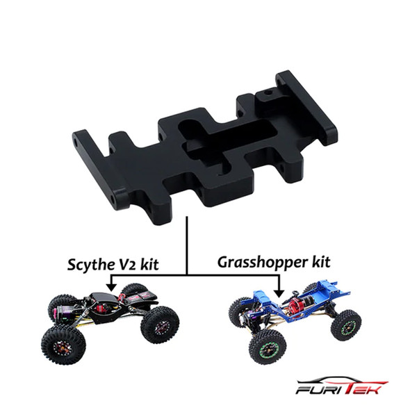 Furitek LCG Aluminum Skid Plate Black for Grasshopper Kit / Scythe V2 Kit