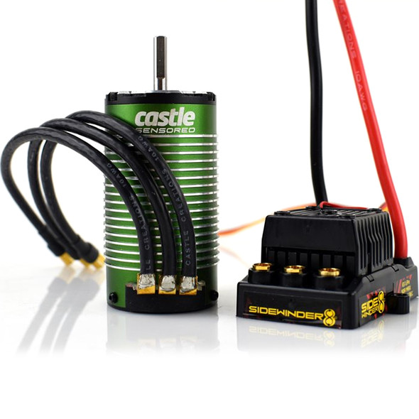Castle Creations V2 1/8 Waterproof Sidewinder ESC & 2200 KV Motor Combo 010-0139-02