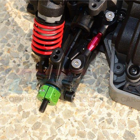 GPM Aluminum Hex Adapters 8mm Thick Green for Traxxas Ford GT 4-Tec 2.0 / 3.0