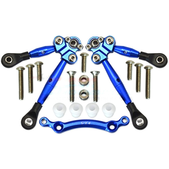 GPM Alum Front Tie Rods w/Stabilizer for C Hub Blue for Ford GT 4-Tec 2.0/3.0