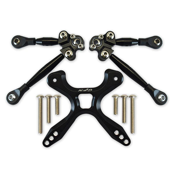 GPM Alum Rear Tie Rods w/Stabilizer Car Tie Rods Black for Ford GT 4-Tec 2.0/3.0