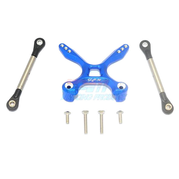GPM Titanium Rear Tie Rods w/Stabilizer Blue for Traxxas Ford GT 4-Tec 2.0/3.0