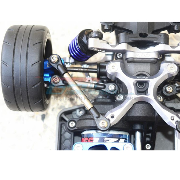 GPM Titanium Rear Tie Rods w/Stabilizer Silver for Traxxas Ford GT 4-Tec 2.0/3.0