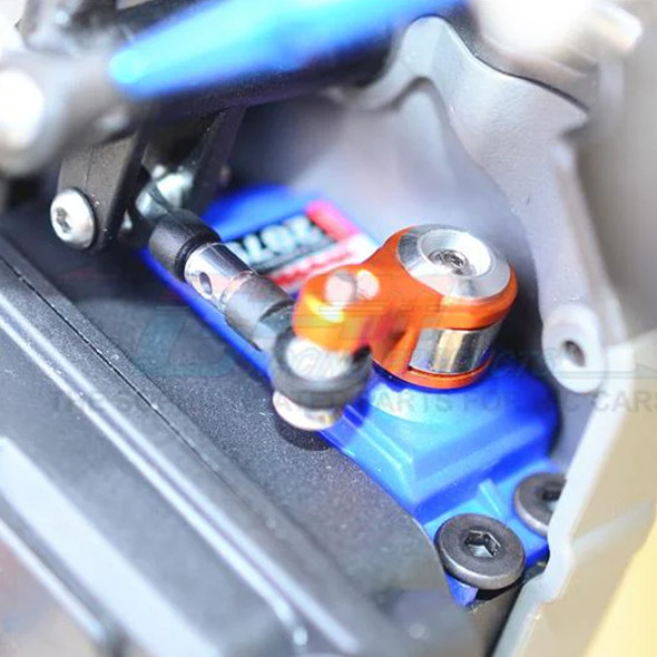 GPM Alum Servo Saver w/ Alum Steering Link Orange for Traxxas Ford GT 4-Tec 2.0