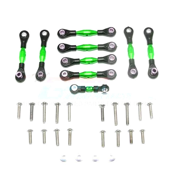 GPM Racing Aluminum Tie Rods Green for Traxxas Ford GT 4-Tec 2.0 / 3.0