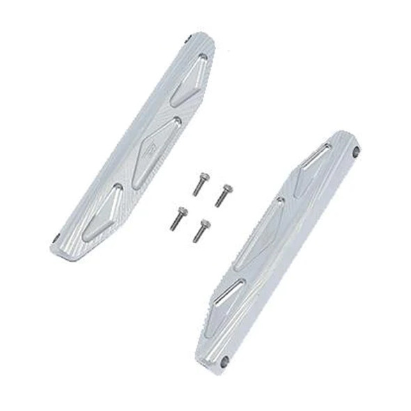 GPM Alum Chassis Nerf Bars (Silver Inlay A Version) Silver for Traxxas Hoss 4X4 VXL