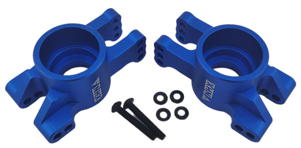 NHX RC Aluminum Rear C Hub Knuckle (2) for 1/8 Traxxas Sledge -Blue