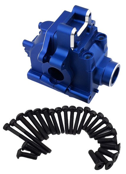 NHX RC Aluminum Rear Differential Gear Box for 1/8 Traxxas Sledge -Blue