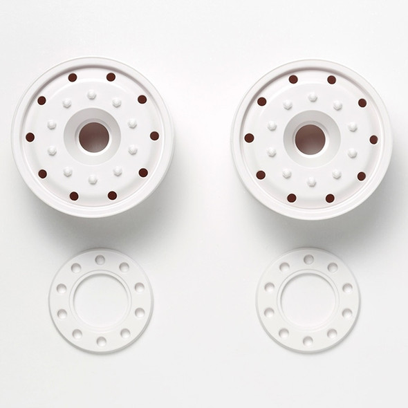 Tamiya 56544 30mm B. Bearing Wheels (2Pcs) White for 1/14 RC Tractor Truck