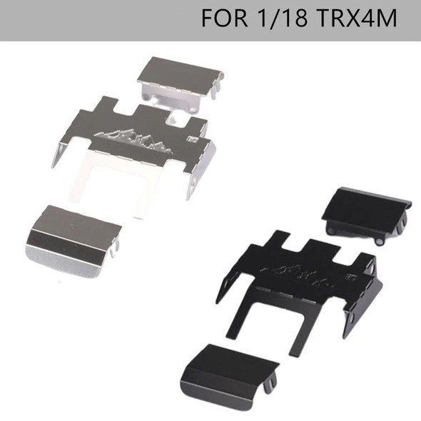 GPM Racing Universal Metal Skid Plates Black for 1/18 TRX4M Bronco / Defender