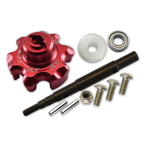 GPM Aluminum Transmission Cush Drive Housing w/ Drive Input Shaft Red for X-Maxx