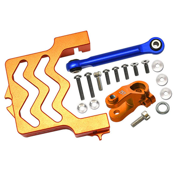 GPM Aluminum Servo Mount + Tie Rod + 25T Servo Horn Orange for Traxxas 1/10 Maxx GPM Aluminum Servo Mount + Tie Rod + 25T Servo Horn Orange for Traxxas 1/10 Maxx