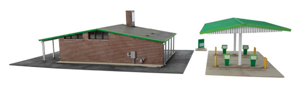 Walthers 933-3542 Modernized Gas Station - Main Building Kit HO Scale
