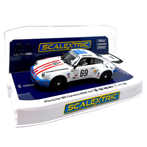 Scalextric Micro G2214 Porsche 911 Turbo - White 1/64 Slot Car