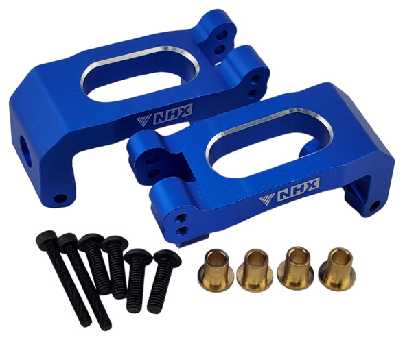 NHX RC Aluminum Front C Hubs / Cap Spindle Carrier for 1/8 Traxxas Sledge -Blue