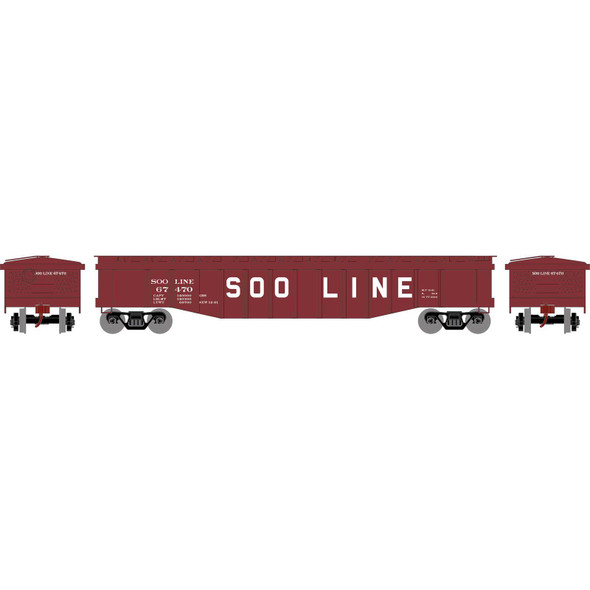 Athearn RND82113 50' Covered Gondola - SOO LINE #67470 Freight Car HO Scale