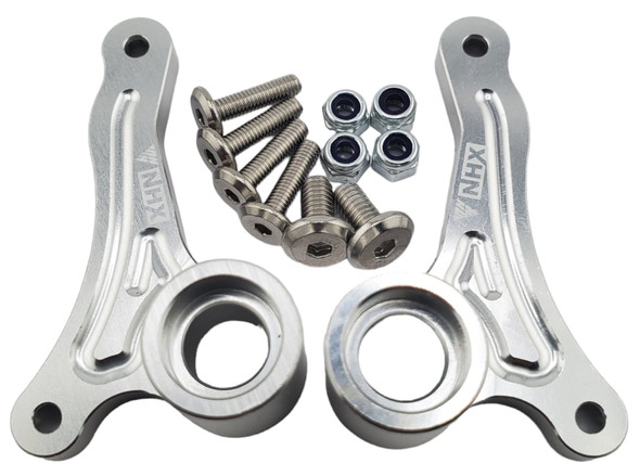 NHX RC Aluminum Front Rocker Arm (2) for 1/10 Traxxas E-Revo 2.0 -Silver