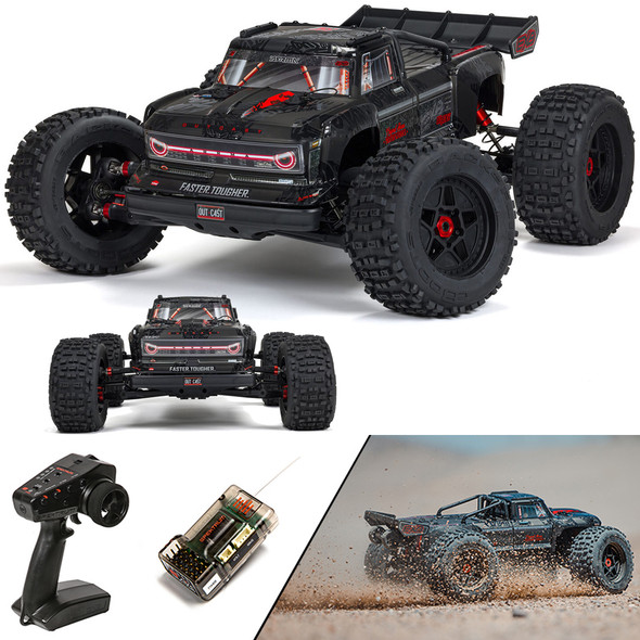 ARRMA ARA5810V2T1 1/5 OUTCAST 4X4 8S BLX EXB Brushless Stunt Truck RTR Black