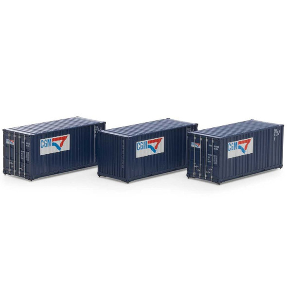 Athearn ATH27787 20' Corrugated Container - CGM  #1 (3 Pack) HO Scale
