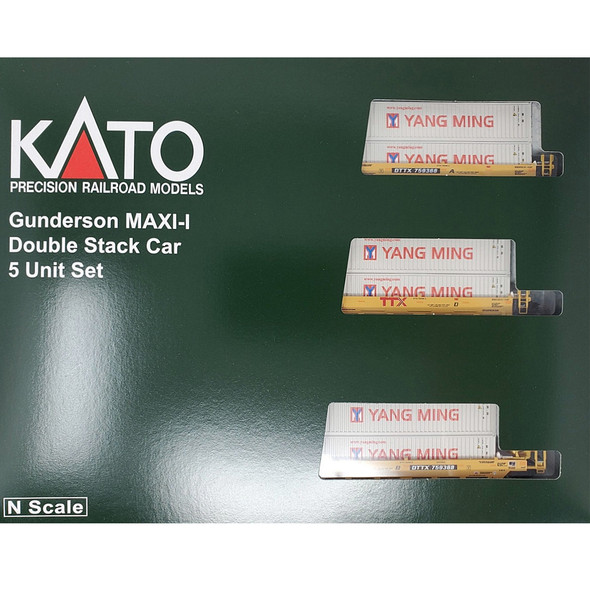 Kato 106-6213 Gunderson MAXI-I 5 Unit Double Stack Car TTX (DTTX) #759368 N Scale