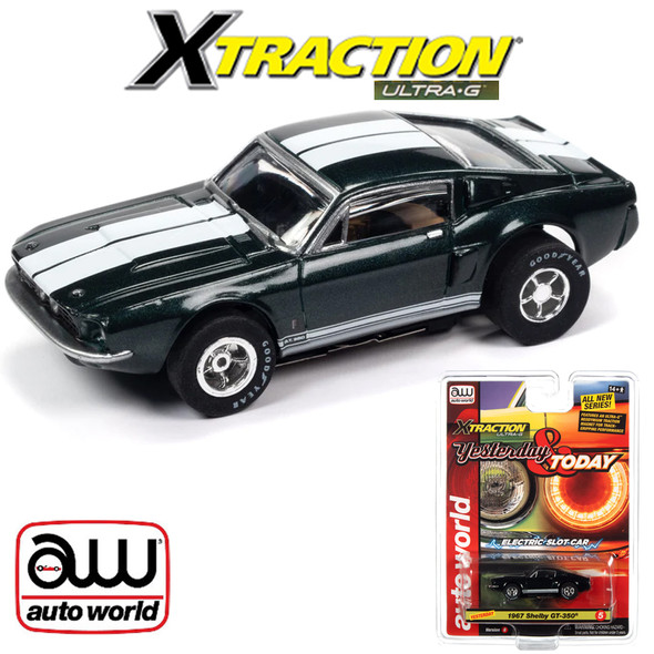 Auto World Xtraction Yesterday 1967 Shelby GT-350 Mustang Green HO Slot Car