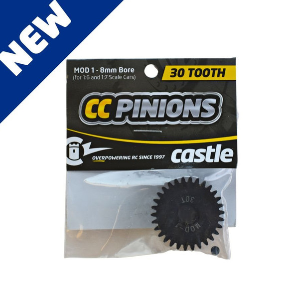 Castle Creations 010-0065-31 CC Pinion Gears 30T-MOD 1 8mm Bore for 1/6 - 1/7 Cars
