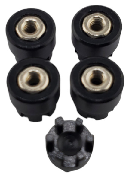 NHX RC Aluminum M2 Wheel Nut w/ Dust Cover (4) for SCX24 -Black