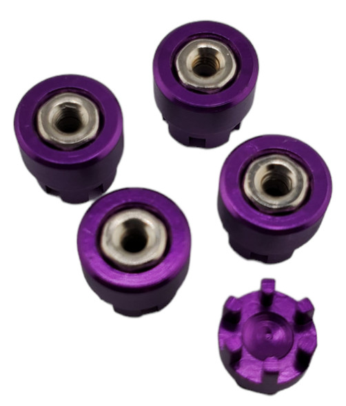 NHX RC Aluminum M2 Wheel Nut w/ Dust Cover (4) for SCX24 -Purple