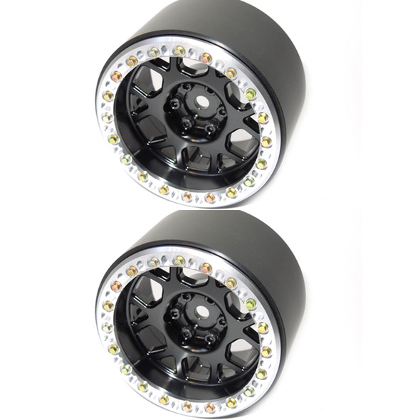 SSD RC SSD00561 2.2" Boxer Beadlock Wheels Black (2)