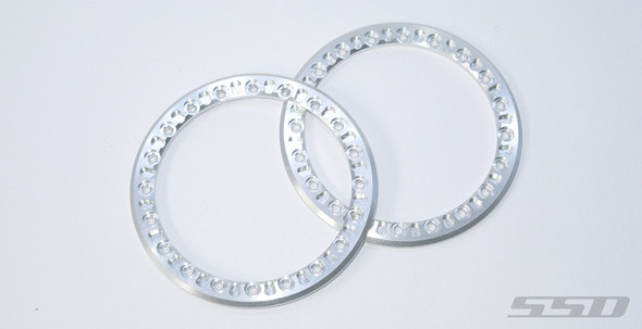 SSD RC SSD00576 2.2” Silver Aluminum Beadlock Rings (2)