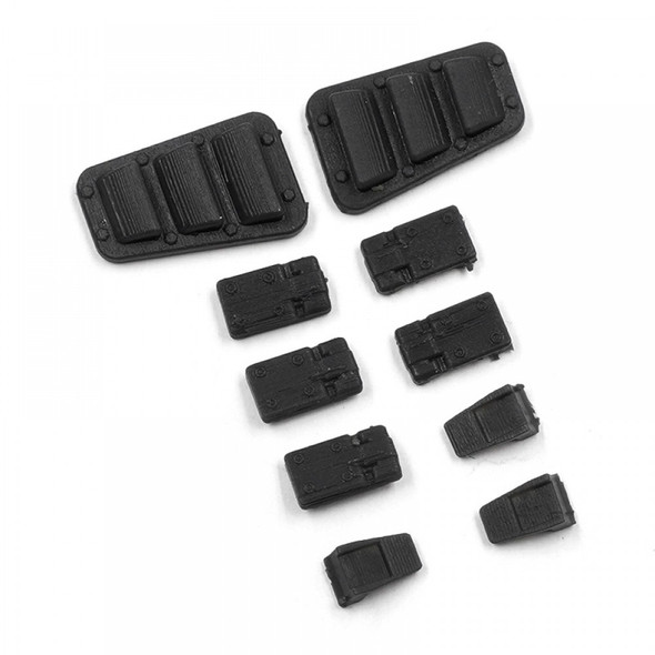 Yeah Racing TR4M-030BK Front Hood Vent Doors Engine & Door Bonnet Hinges TRX-4M Defender