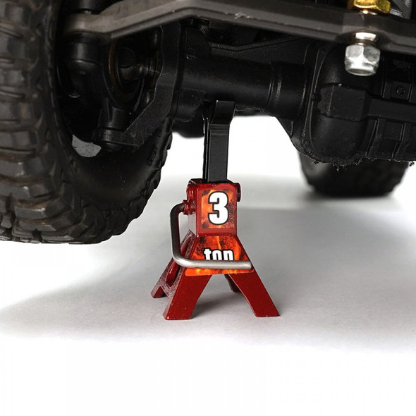 Yeah Racing YA-0725RD Rock Crawler Accessories Height Adjustable 3 Ton Jack (4) for 1/18 1/24