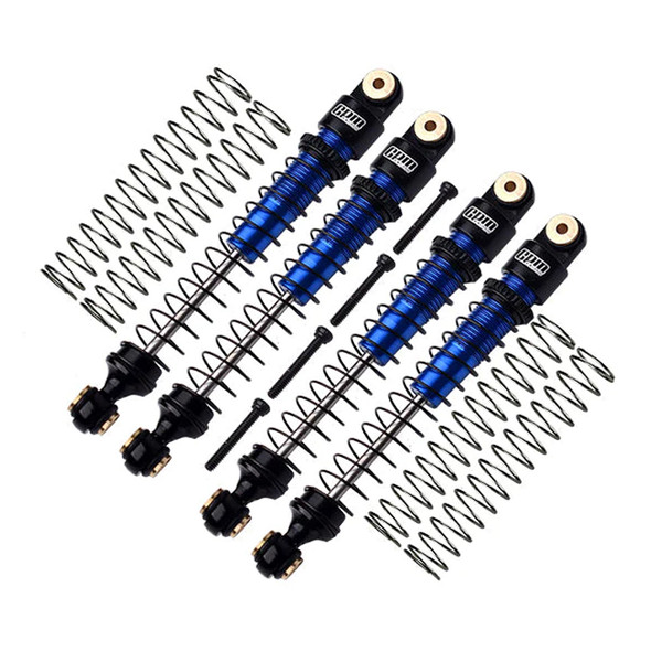 GPM Alum Front & Rear Shock Absorbers 49mm Blue (4) for Axial 1/24 AX24 XC-1