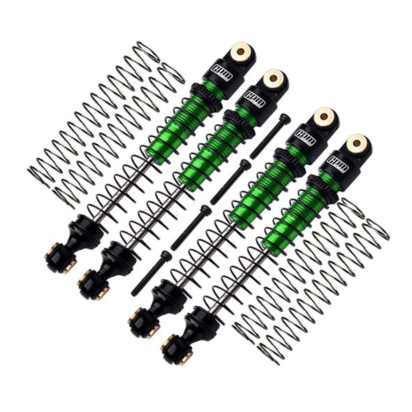GPM Alum Front & Rear Shock Absorbers 49mm Green (4) for Axial 1/24 AX24 XC-1