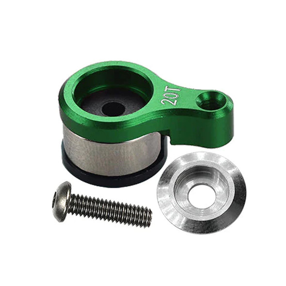 GPM Aluminum 6061-T6 20T Servo Horn Green w/ Built-In Spring for Losi Mini-T 2.0