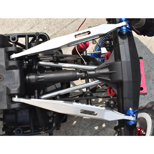 GPM Racing Aluminum 7075-T6 Lower Link Bar Set Red for Losi 1/8 LMT