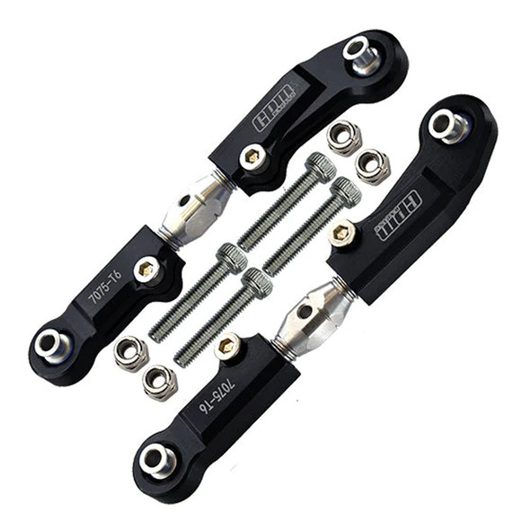 GPM Alum + Stainless Steel Front Steering Tie Rod Turnbuckles Black for 1/7 Limitless
