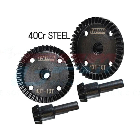 GPM F/R 40Cr Steel Diff Bevel Gear 43T & Pinion Gear 10T for 1/8 6S Kraton / Outcast GPM F/R 40Cr Steel Diff Bevel Gear 43T & Pinion Gear 10T for 1/8 6S Kraton / Outcast