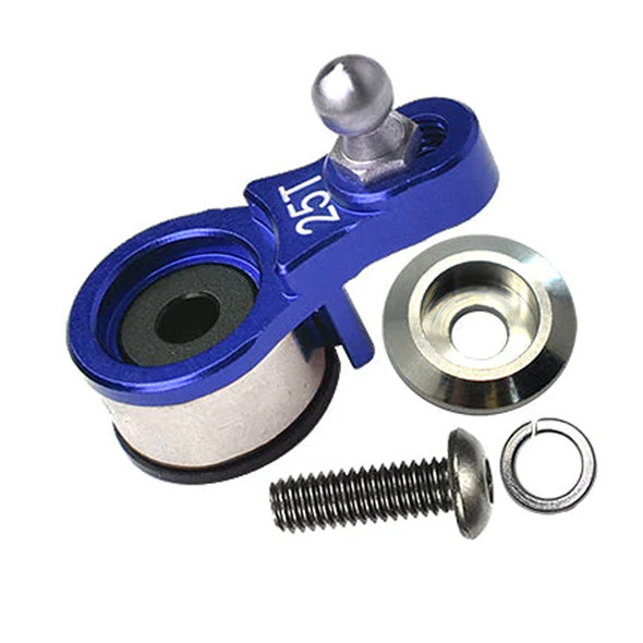 GPM Aluminum 6061-T6 Servo Horn Blue w/ Built-In Spring for Traxxas 1:18 TRX4M