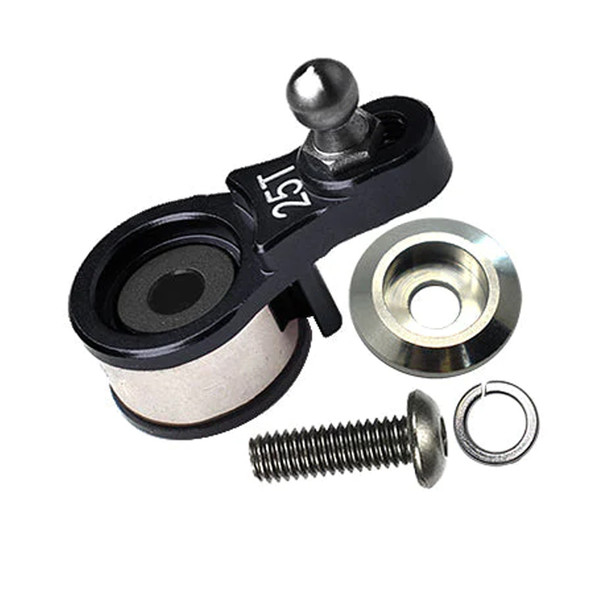 GPM Aluminum 6061-T6 Servo Horn Black w/ Built-In Spring for Traxxas 1:18 TRX4M