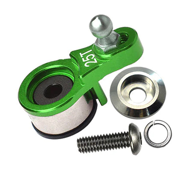 GPM Aluminum 6061-T6 Servo Horn Green w/ Built-In Spring for Traxxas 1:18 TRX4M