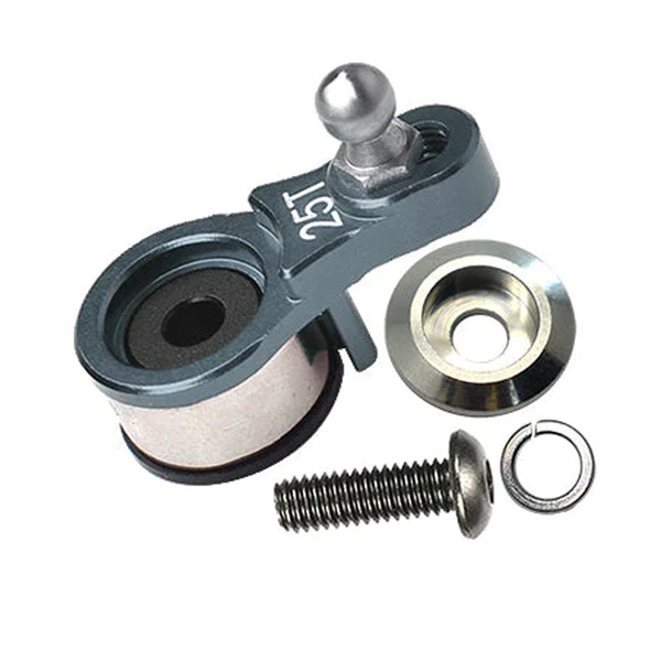 GPM Aluminum 6061-T6 Servo Horn Grey w/ Built-In Spring for Traxxas 1:18 TRX4M