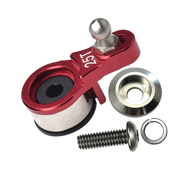 GPM Aluminum 6061-T6 Servo Horn Red w/ Built-In Spring for Traxxas 1:18 TRX4M