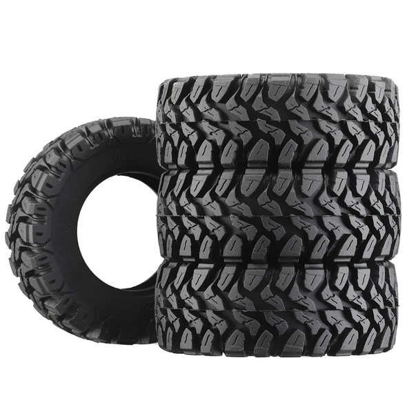 GPM 1.33 Inch High Adhesive Crawler Rubber Tires 64x24mm w/Foam Inserts for TRX4M