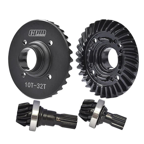 GPM Medium Carbon Steel 32/10T Front / Rear Differential Gear Set for 1/5 Traxxas XRT / X-Maxx