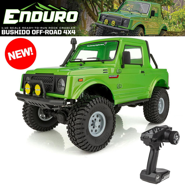 Associated 40125 1/10 Enduro Bushido 4X4 Off-Road RTR Rock Crawler Green