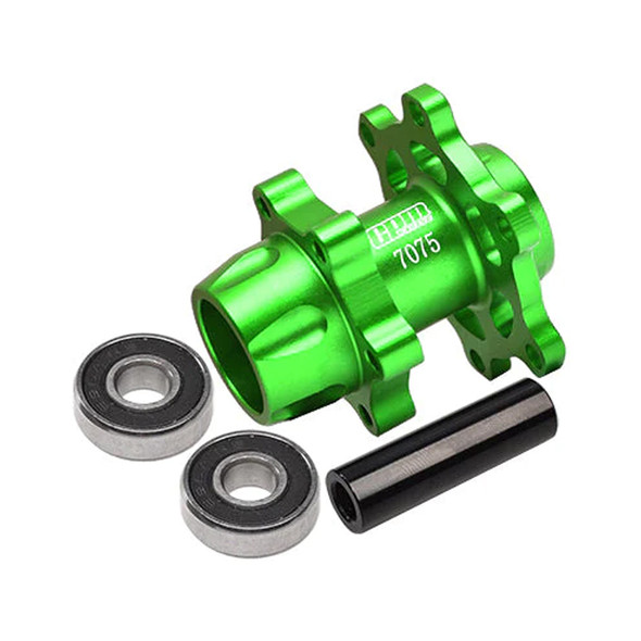 GPM Racing Aluminum 7075-T6 Front Wheel Hub Hex Green for Losi 1/4 Promoto-MX